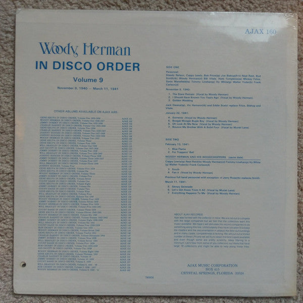 Woody Herman, Woody Herman And His Woodchoppers : Woody Herman In Disco Order (LP)