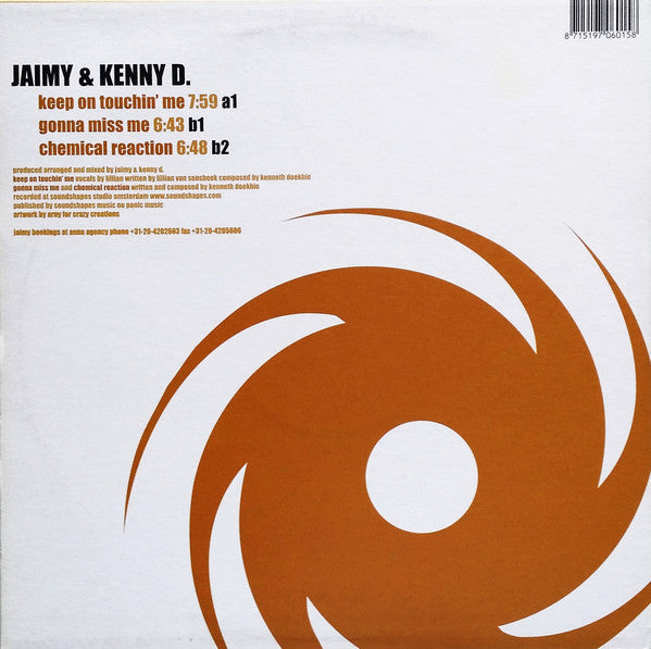 Jaimy & Kenny D. : Keep On Touchin' Me (12")
