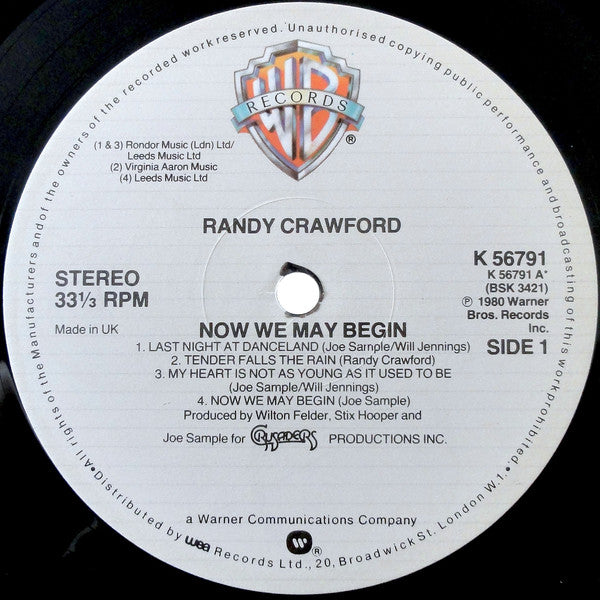 Randy Crawford : Now We May Begin (LP, Album)