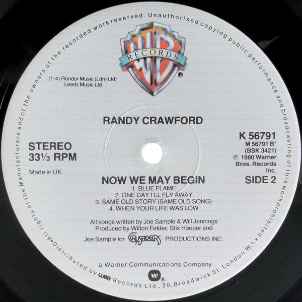 Randy Crawford : Now We May Begin (LP, Album)