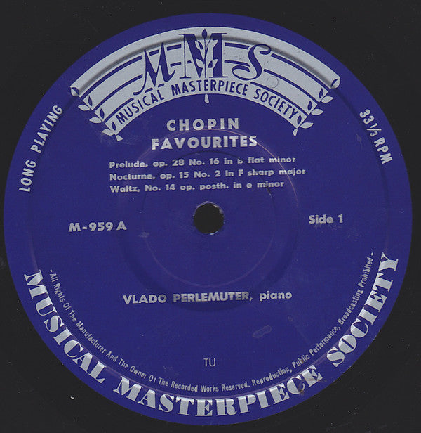 Frédéric Chopin - Vlado Perlemuter : Chopin Favoriten (7", Mono)