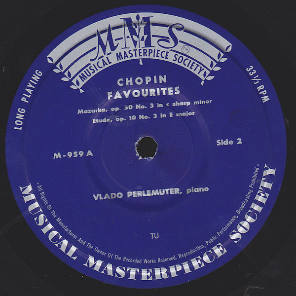 Frédéric Chopin - Vlado Perlemuter : Chopin Favoriten (7", Mono)