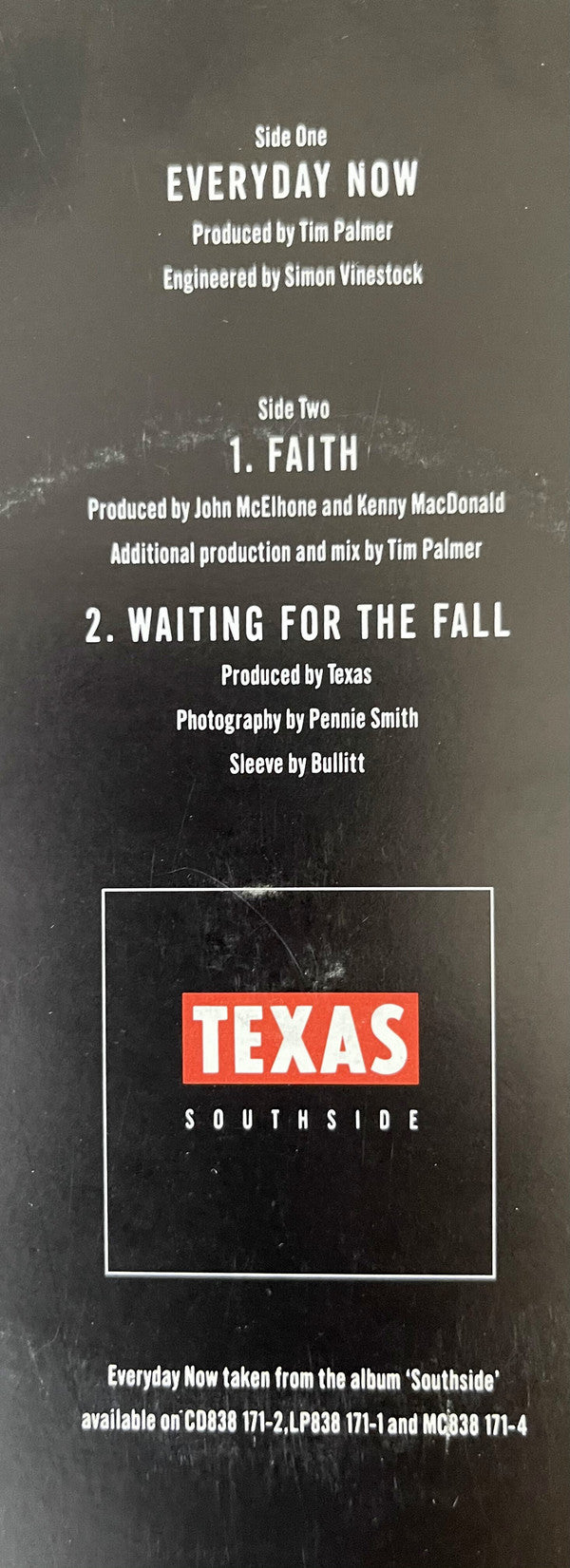 Texas : Everyday Now (12", Single)