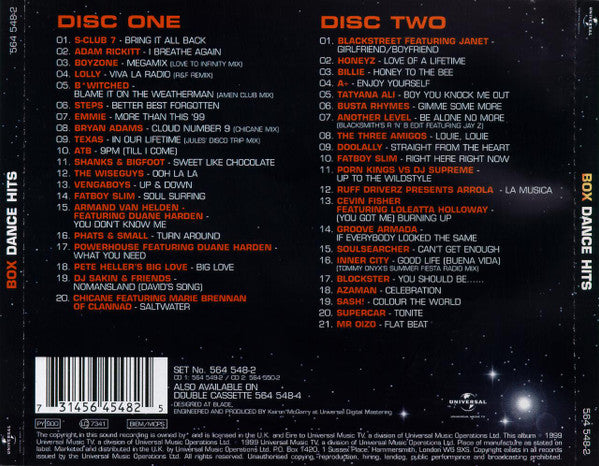Various : Box Dance Hits (2xCD, Comp)