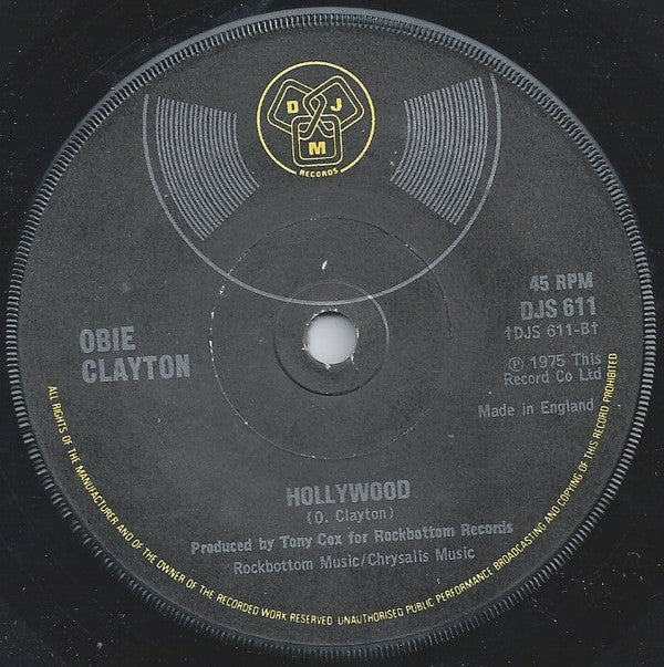 Obie Clayton : Say You're Sorry (7", Single, Promo)