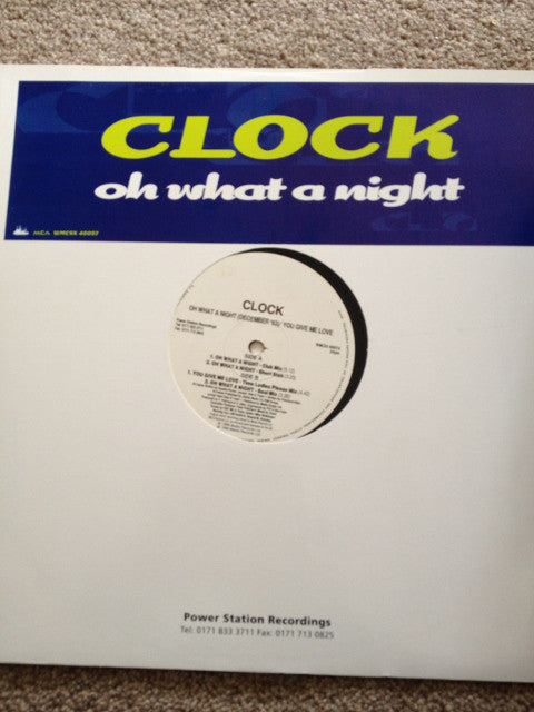 Clock : Oh What A Night (12")