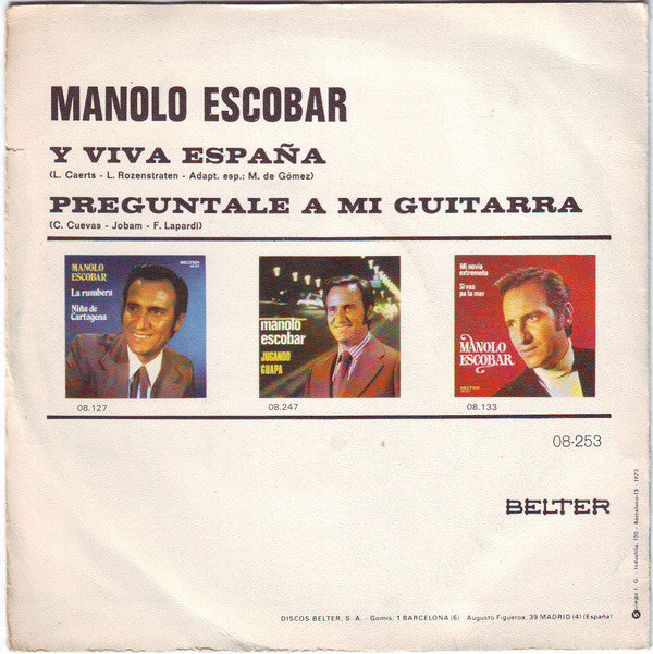 Manolo Escobar : Y Viva España (7", Single)