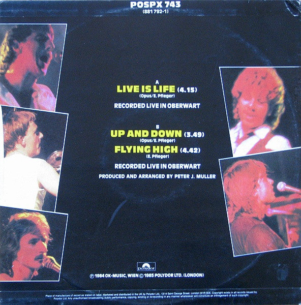 Opus : Live Is Life (12")