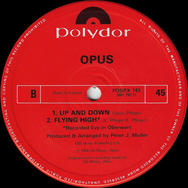 Opus : Live Is Life (12")