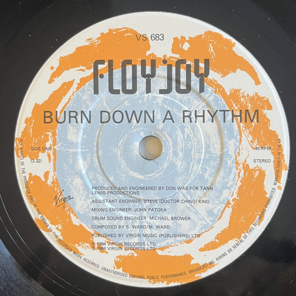 Floy Joy : Burn Down A Rhythm (7", Single)