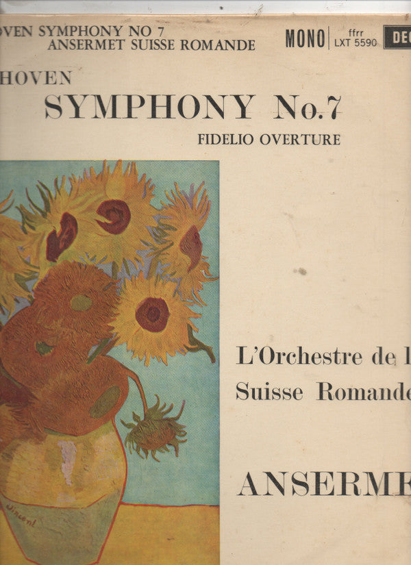 Ludwig van Beethoven, L'Orchestre De La Suisse Romande, Ernest Ansermet : Symphony No.7 / Fidelio Overture (LP, Album, Mono)
