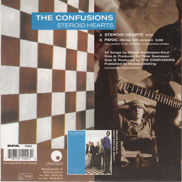 The Confusions : Steroid Hearts (7", Single)