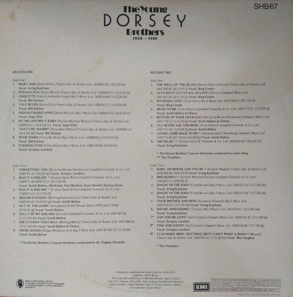 The Dorsey Brothers : The Young Dorsey Brothers (2xLP, Comp, Mono)