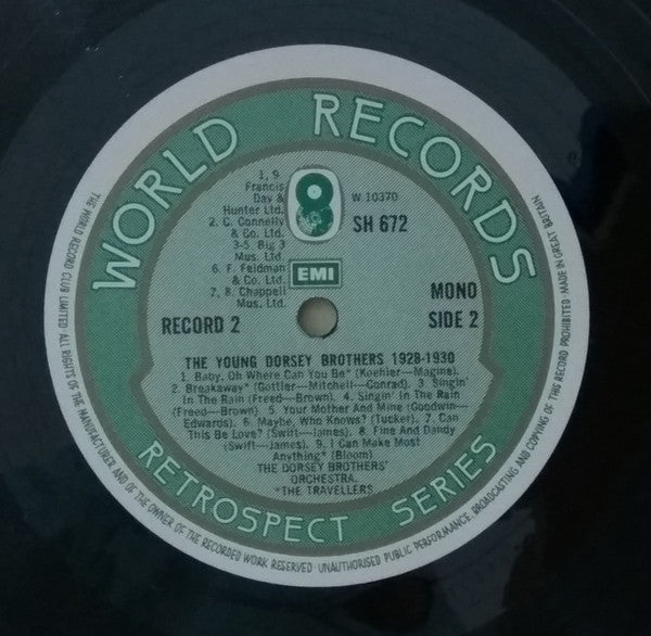 The Dorsey Brothers : The Young Dorsey Brothers (2xLP, Comp, Mono)
