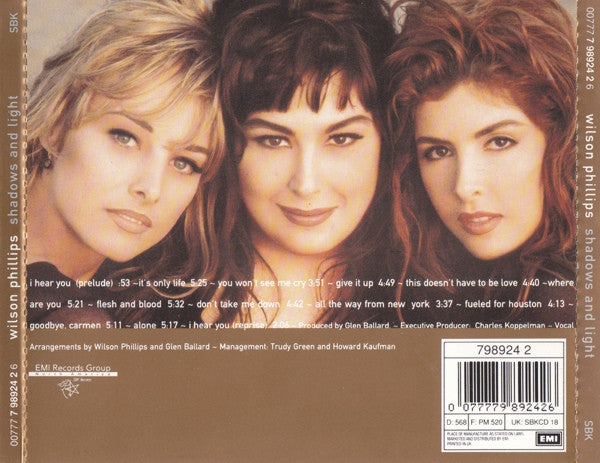 Wilson Phillips : Shadows And Light (CD, Album)