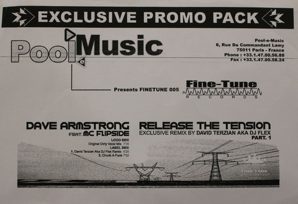 Dave Armstrong Feat. MC Flipside : Release The Tension (12", W/Lbl)