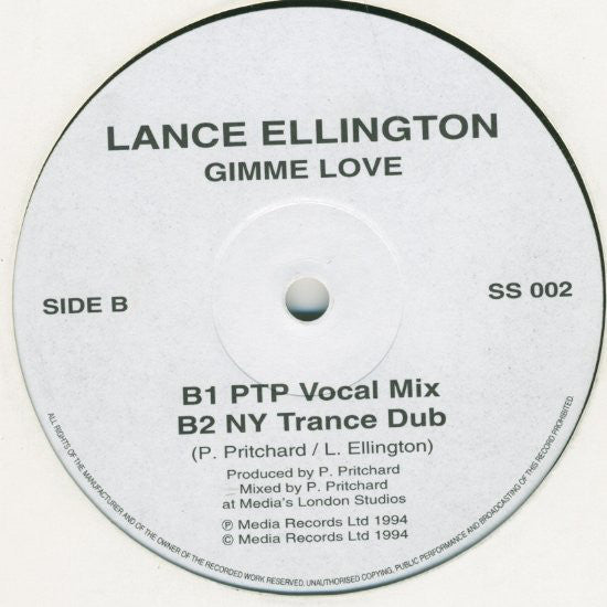Lance Ellington : Gimme Love (12")