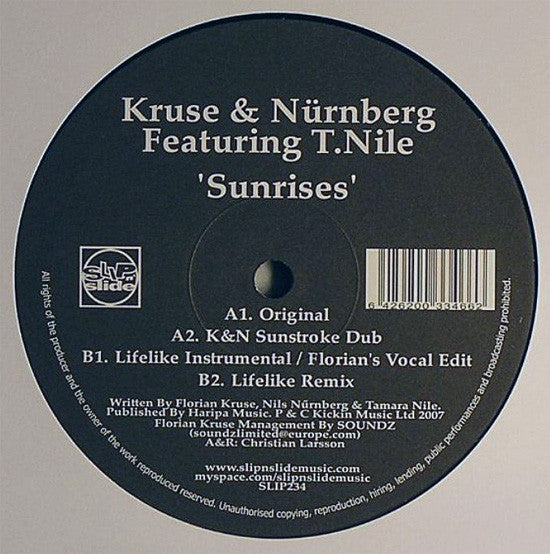 Kruse & Nürnberg Featuring Tamara Nile : Sunrises (12")