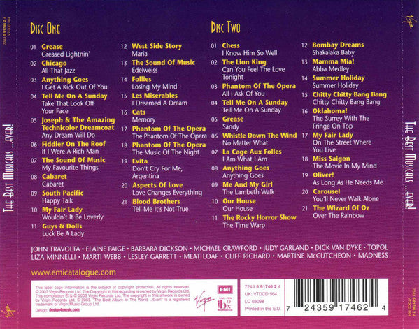 Various : The Best Musicals...Ever! (2xCD, Comp)