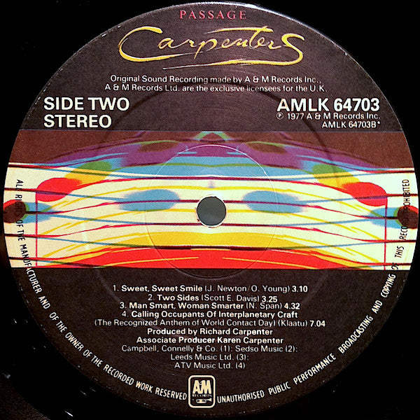 Carpenters : Passage (LP, Album, Gat)