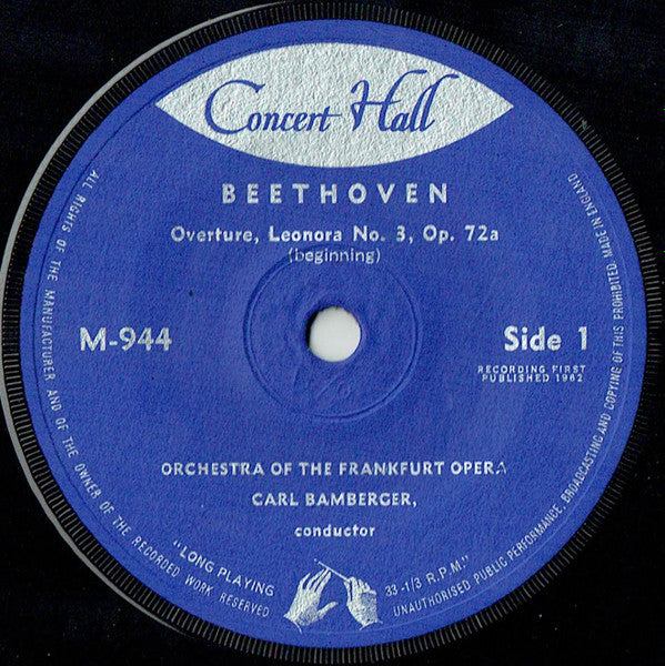 Ludwig van Beethoven, Frankfurter Opern- Und Museumsorchester, Carl Bamberger : Leonora Overture Nº 3 (7")