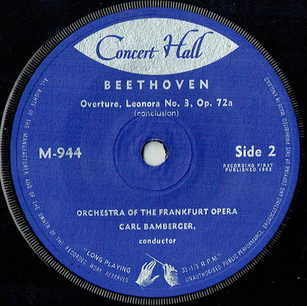 Ludwig van Beethoven, Frankfurter Opern- Und Museumsorchester, Carl Bamberger : Leonora Overture Nº 3 (7")