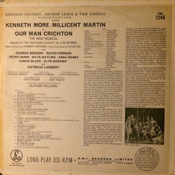Dave Lee (7) & Herbert Kretzmer - Kenneth More, Millicent Martin : Our Man Crichton (LP, Album, Mono)