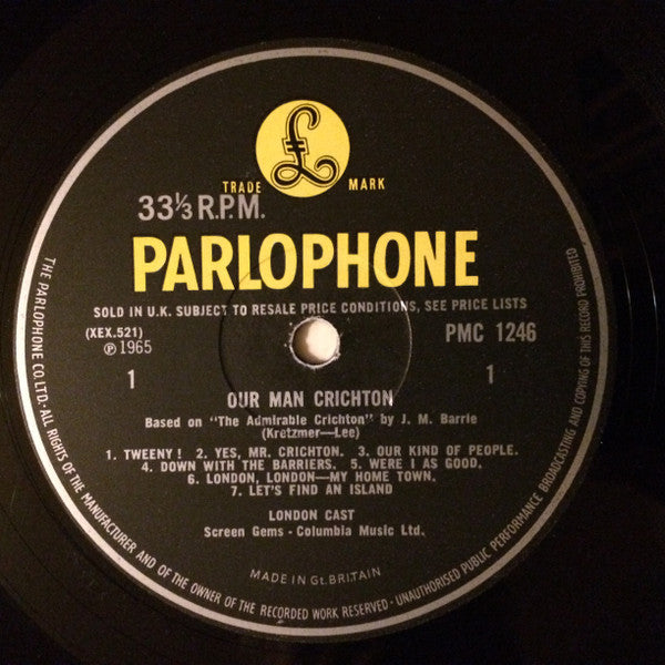 Dave Lee (7) & Herbert Kretzmer - Kenneth More, Millicent Martin : Our Man Crichton (LP, Album, Mono)