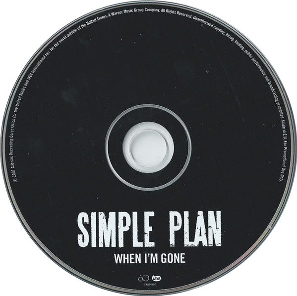 Simple Plan : When I'm Gone (CD, Single, Promo, Car)