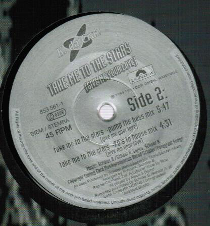 K. Da Cruz : Take Me To The Stars (Give Me Your Love) (12", Maxi)