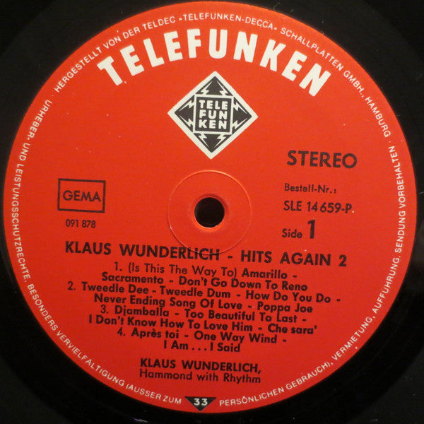 Klaus Wunderlich : Hits Again 2 (LP)