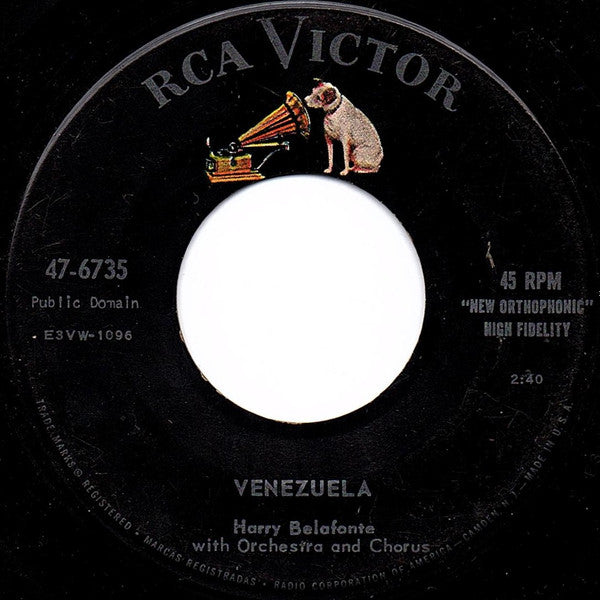 Harry Belafonte : Mary's Boy Child (7")