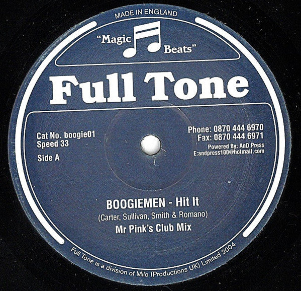The Boogiemen : Hit It (12")