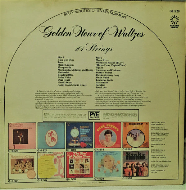 101 Strings : Golden Hour Of Waltzes (LP, Comp)