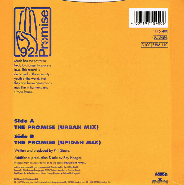 Urban Peace Featuring T. Love : The Promise (7")