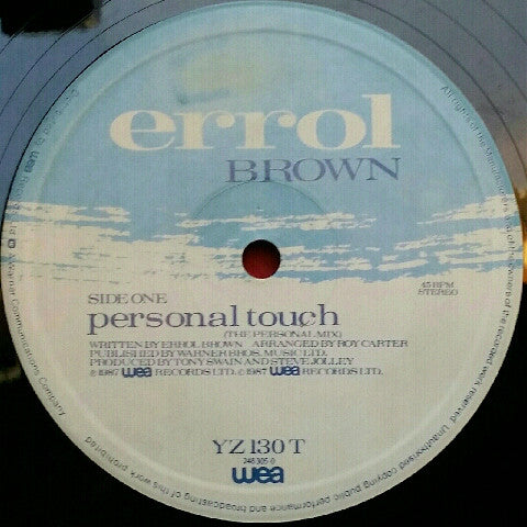 Errol Brown : Personal Touch (12", Single)