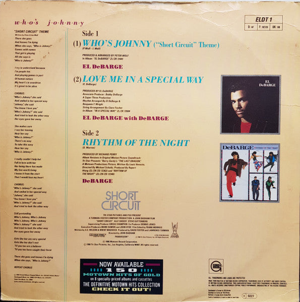 El DeBarge : Who's Johnny ("Short Circuit" Theme) (12", Single)