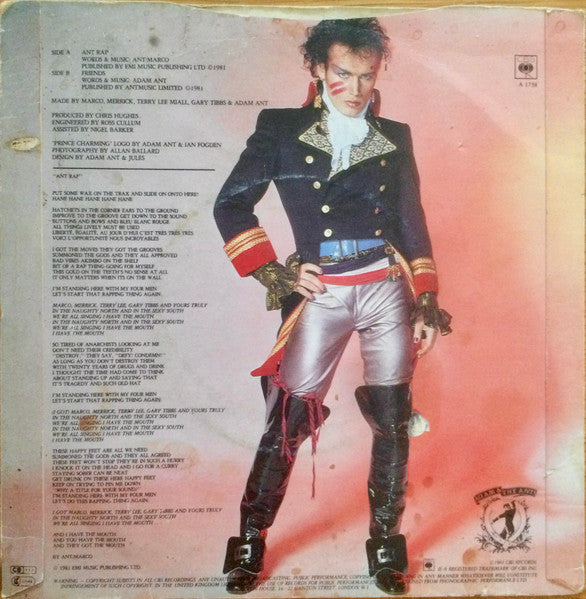 Adam And The Ants : Ant Rap (7", Single, Win)