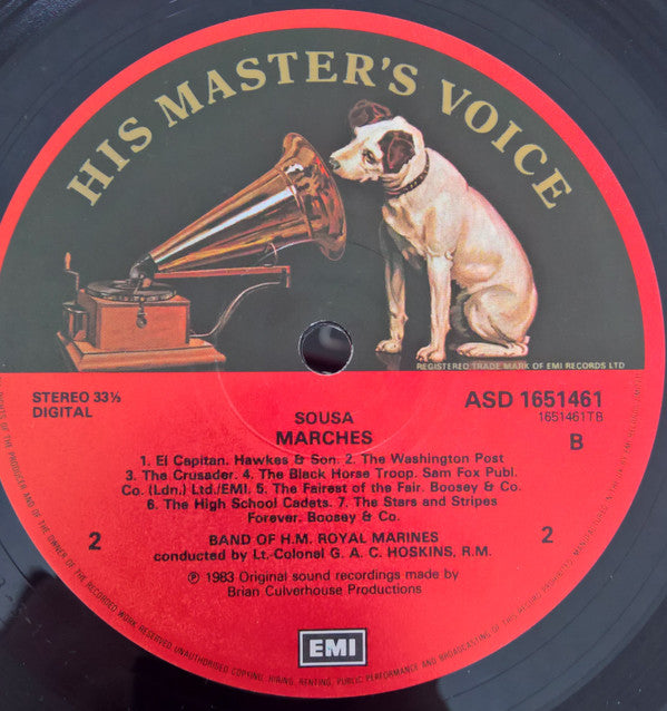 John Philip Sousa, The Band Of H.M. Royal Marines (Royal Marines School of Music) Conducted By Graham Hoskins (2) : The Stars And Stripes Forever (Fourteen Favorite Marches By John Philip Sousa) (LP)