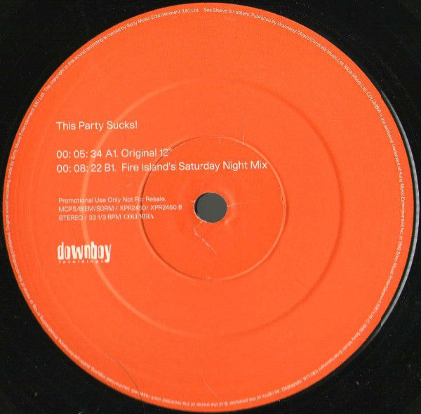 Fused : This Party Sucks (12", Promo)