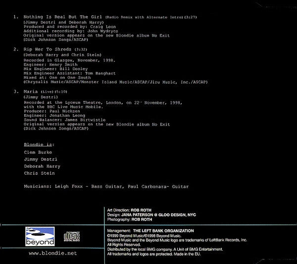 Blondie : Nothing Is Real But The Girl (HDCD, Maxi)