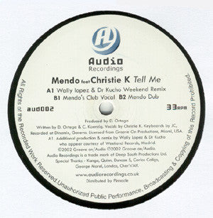 Mendo Feat. Christie K. : Tell Me (12")