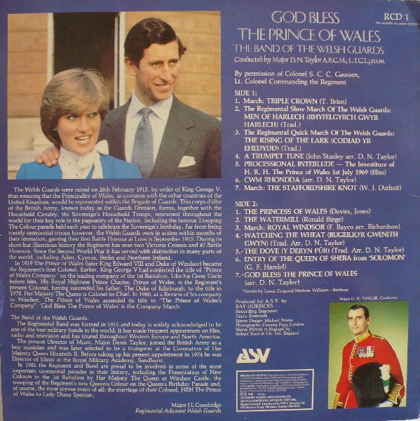 Band Of The Welsh Guards : God Bless The Prince Of Wales (LP)