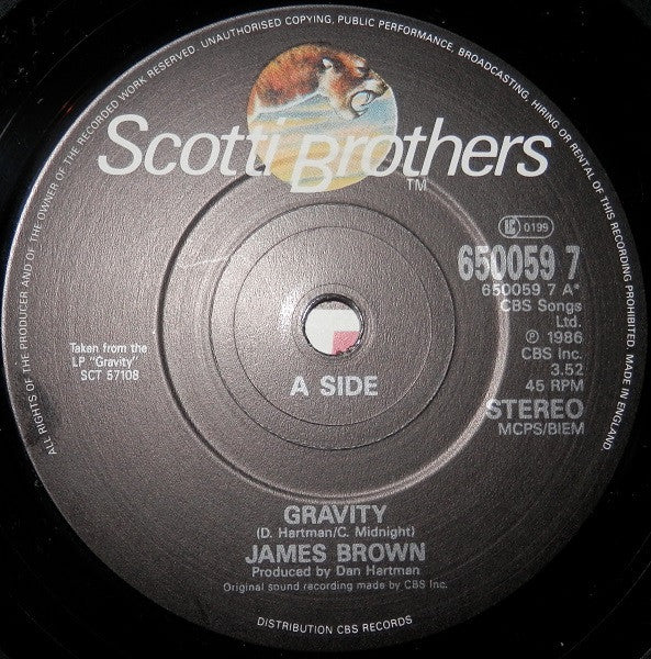James Brown : Gravity (7")