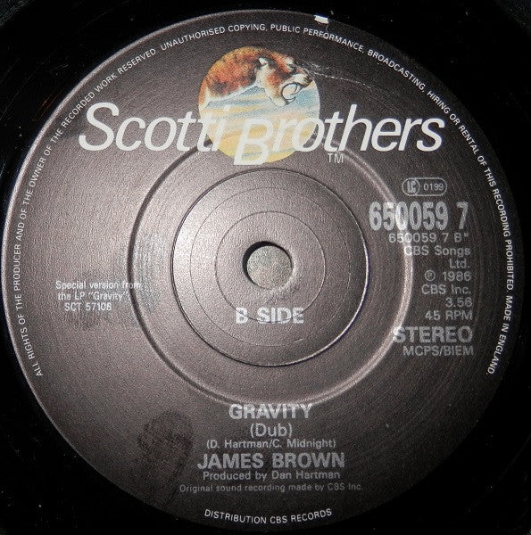 James Brown : Gravity (7")