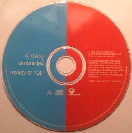 DJ Dado & Simone Jay : Ready Or Not (CD, Single)