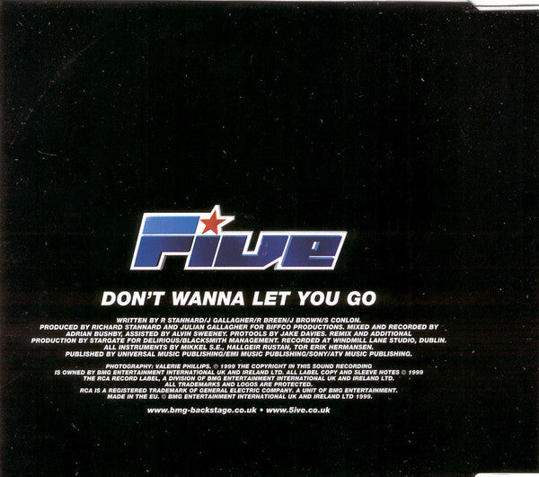 Five : Don't Wanna Let You Go (CD, Single, Promo)