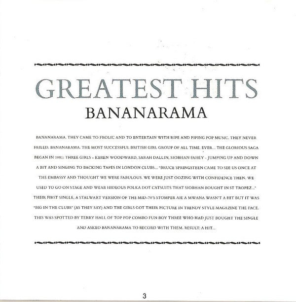 Bananarama : The Greatest Hits Collection (CD, Comp, RE)