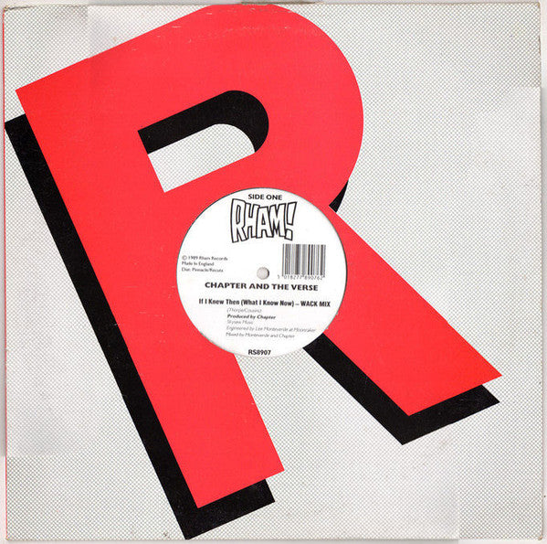 Chapter And The Verse : If I Knew Then (What I Knew Now) (12")