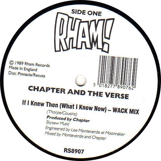 Chapter And The Verse : If I Knew Then (What I Knew Now) (12")